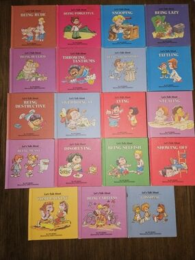 Vintage Let's Talk About Kids Board Book Collection - Multi-Color- 19 Set
